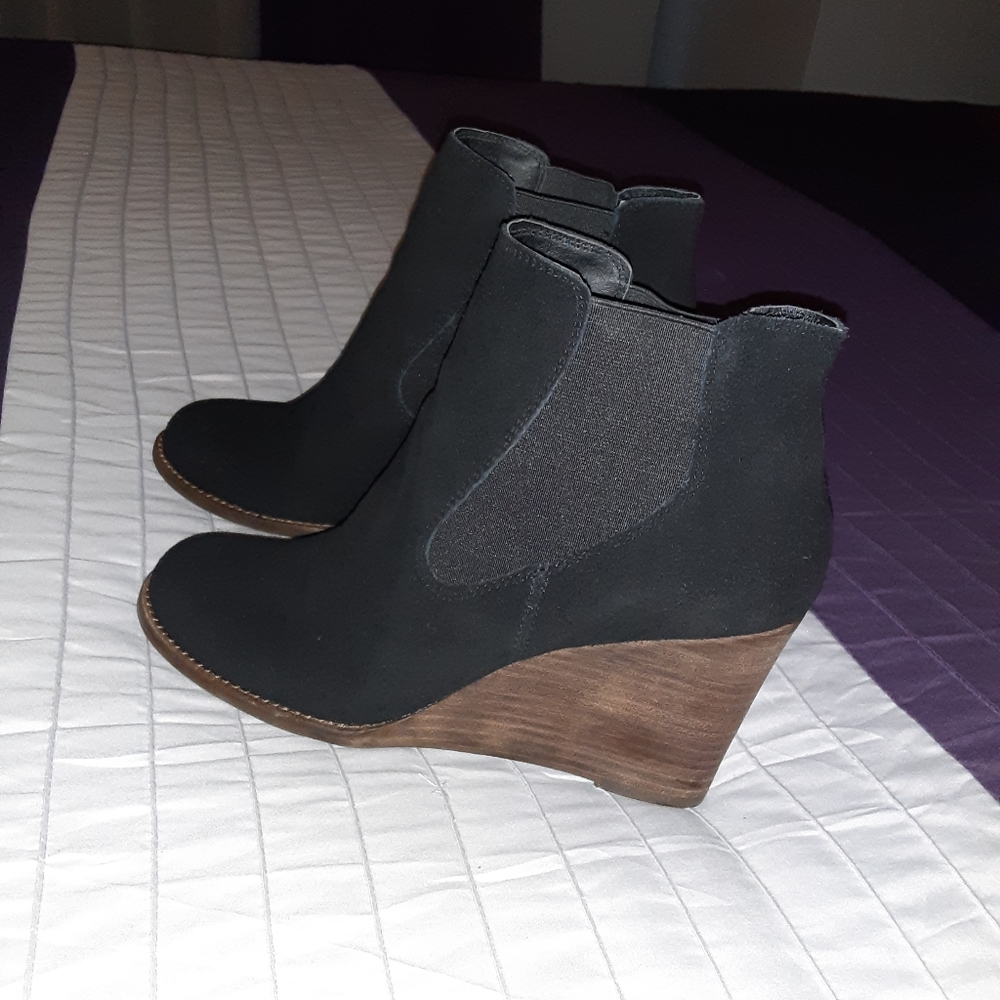 Lucky brand wedge booties